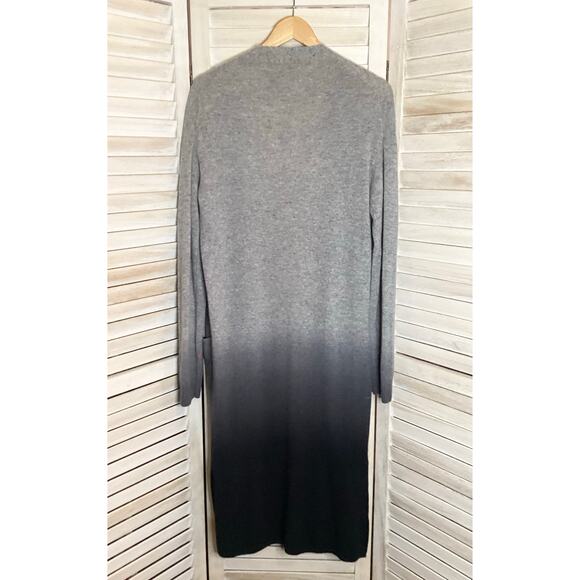 525 America 100% Cashmere Gray Marled Ombré Duster Open Cardigan S - Picture 2 of 10